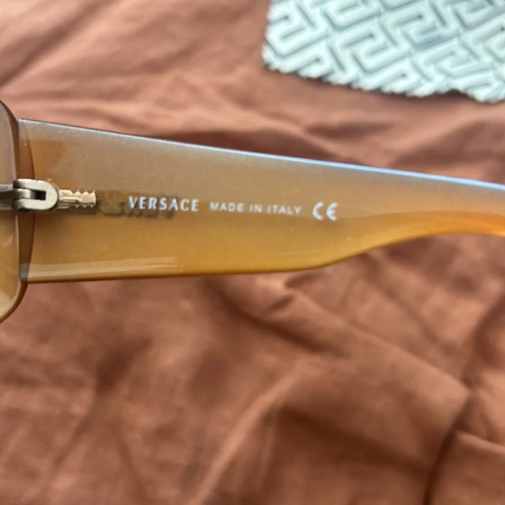 Versace Brown Gradient Shield Sunglasses